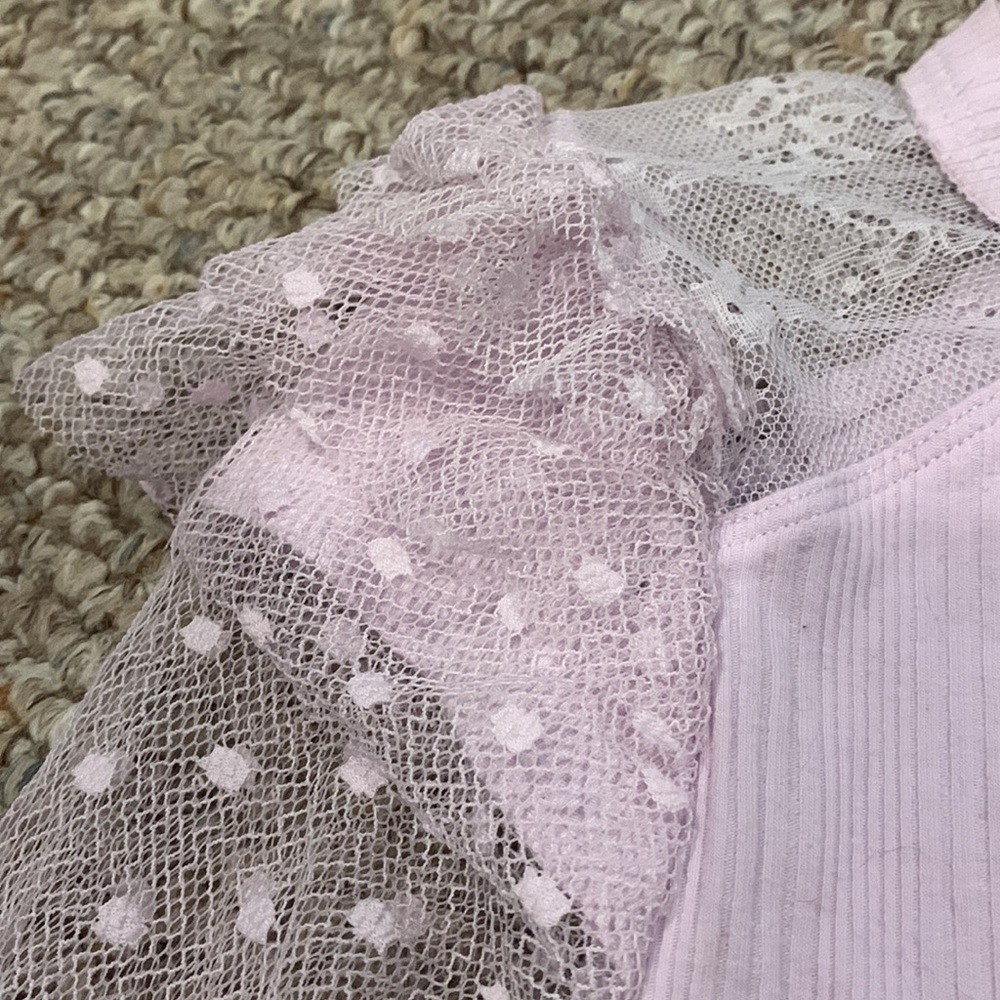 Free People Ruffle Lace Top - Picture 5 of 6